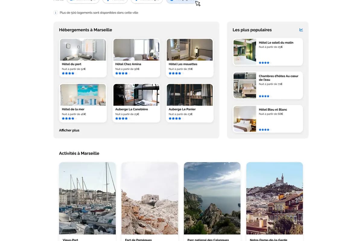 Page Booki en large desktop du projet Openclassrooms