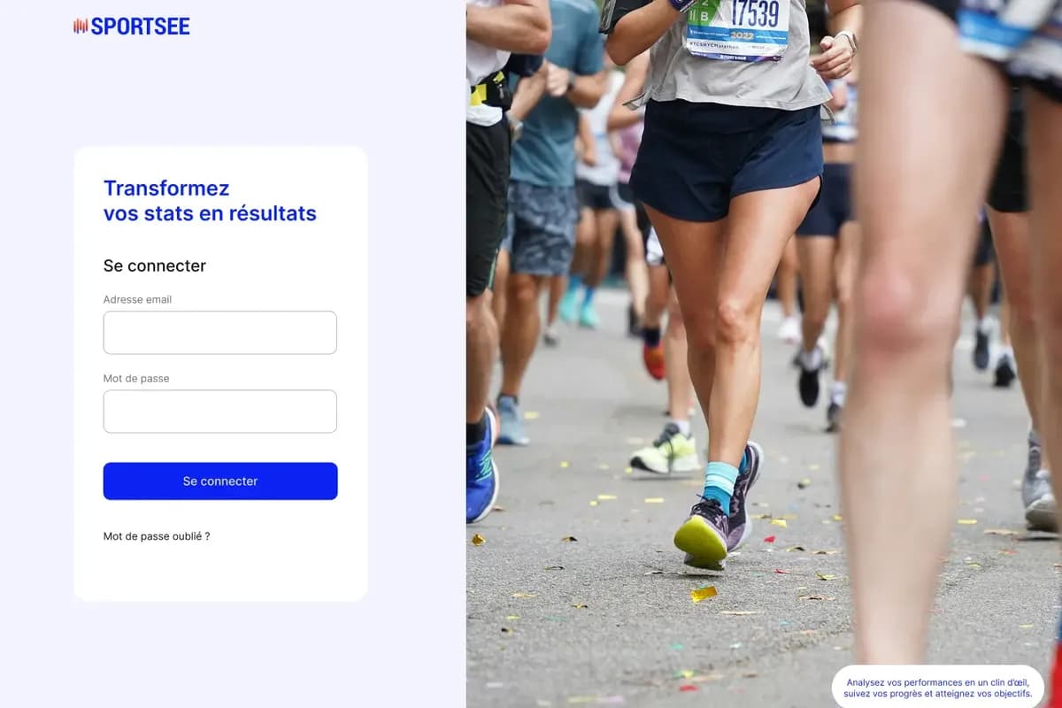 Page principal de SportSee