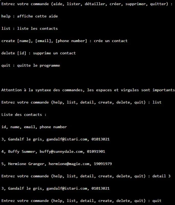 CLI du projet OpenClassrooms